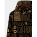 Mens Tribal Printed Kangaroo Pocket Long Sleeve Casual Hoodies