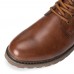 Men Retro British Style High  top Slip Resistant Side  zip Martin Boots