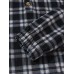 Mens Plaid Half Button Corduroy Preppy Drawstring Hoodies With Pocket