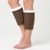 Unisex Winter Plus Velvet Knitting Knee Ankle Calf Warmer Pads Wool Warm Boots Deco Skirt Tube Socks