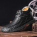 Men Non Slip Soft Sole Casual Leather Hand Sewn Boots