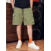 Mens Letter Side Stripe Pockets Print Casual Drawstring Cargo Shorts